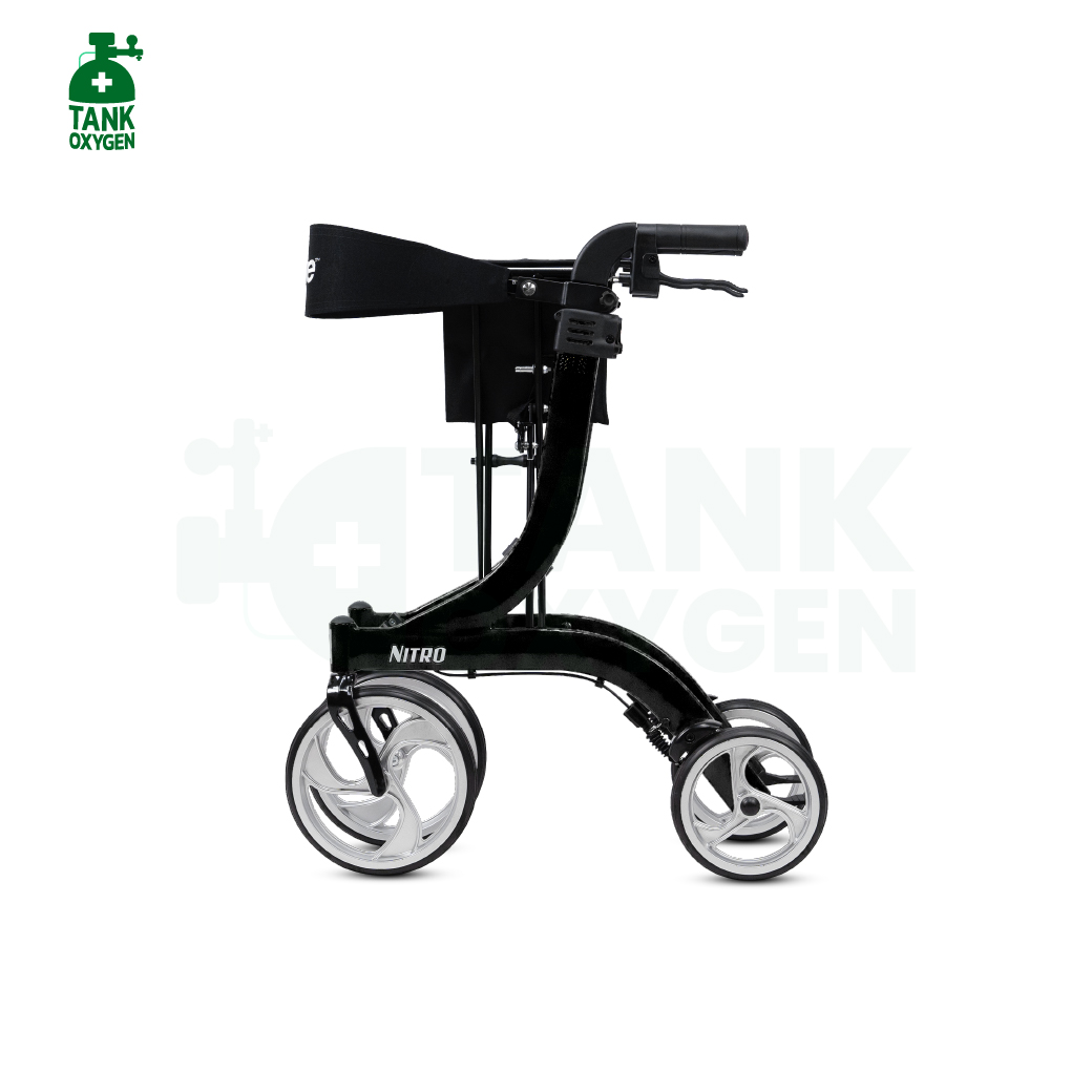 Nitro Rollator แบรนด์ Drive Medical (Debilbiss) วอล์คเกอร์ 4 ล้อ อุปกรณ์ช่วยพยุงเดิน อุปกรณ์ฝึกเดิน