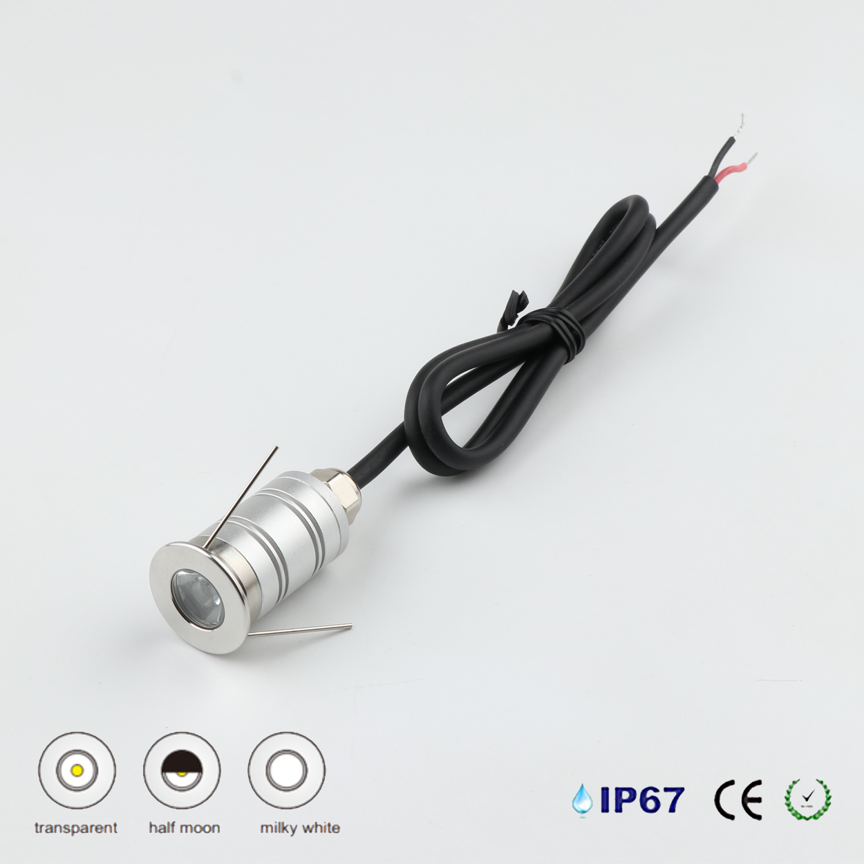 โคมไฟฝังพื้น Inground Up light Round 304 Stainless Steet + Aluminum lamp body LED 1W DC12V-24V IP67