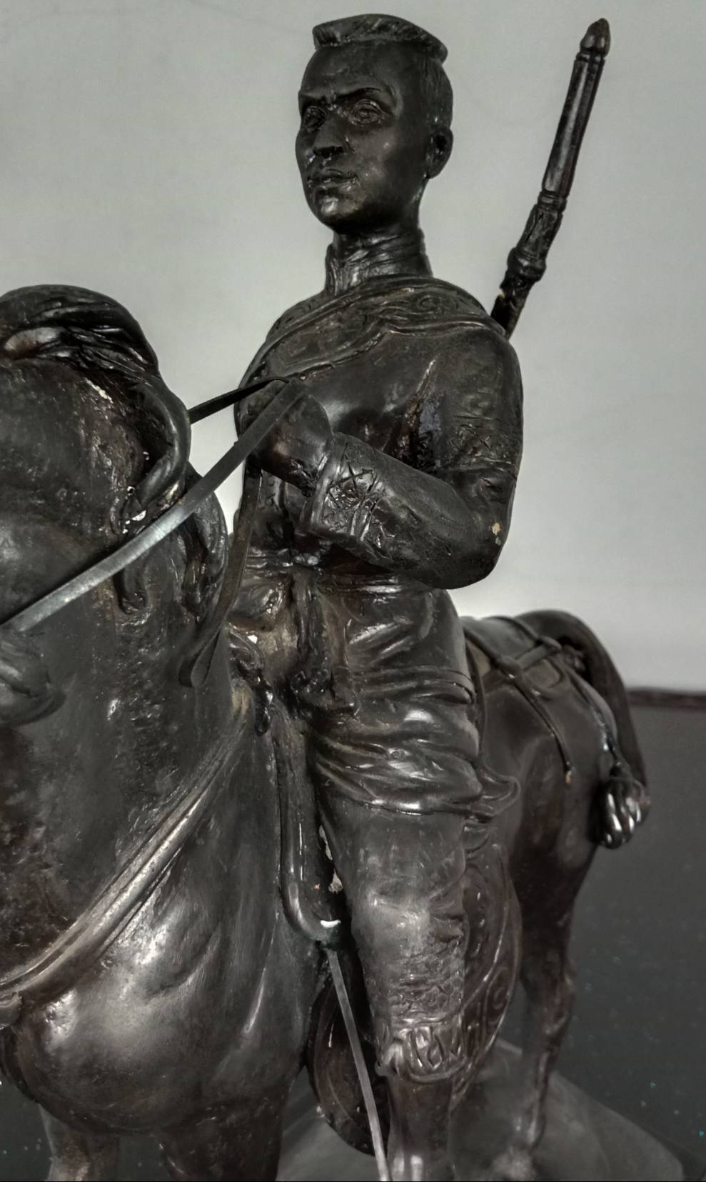 530.พระบรมรูปหล่อสมเด็จพระนเรศวรมหาราชทรงม้าศึก