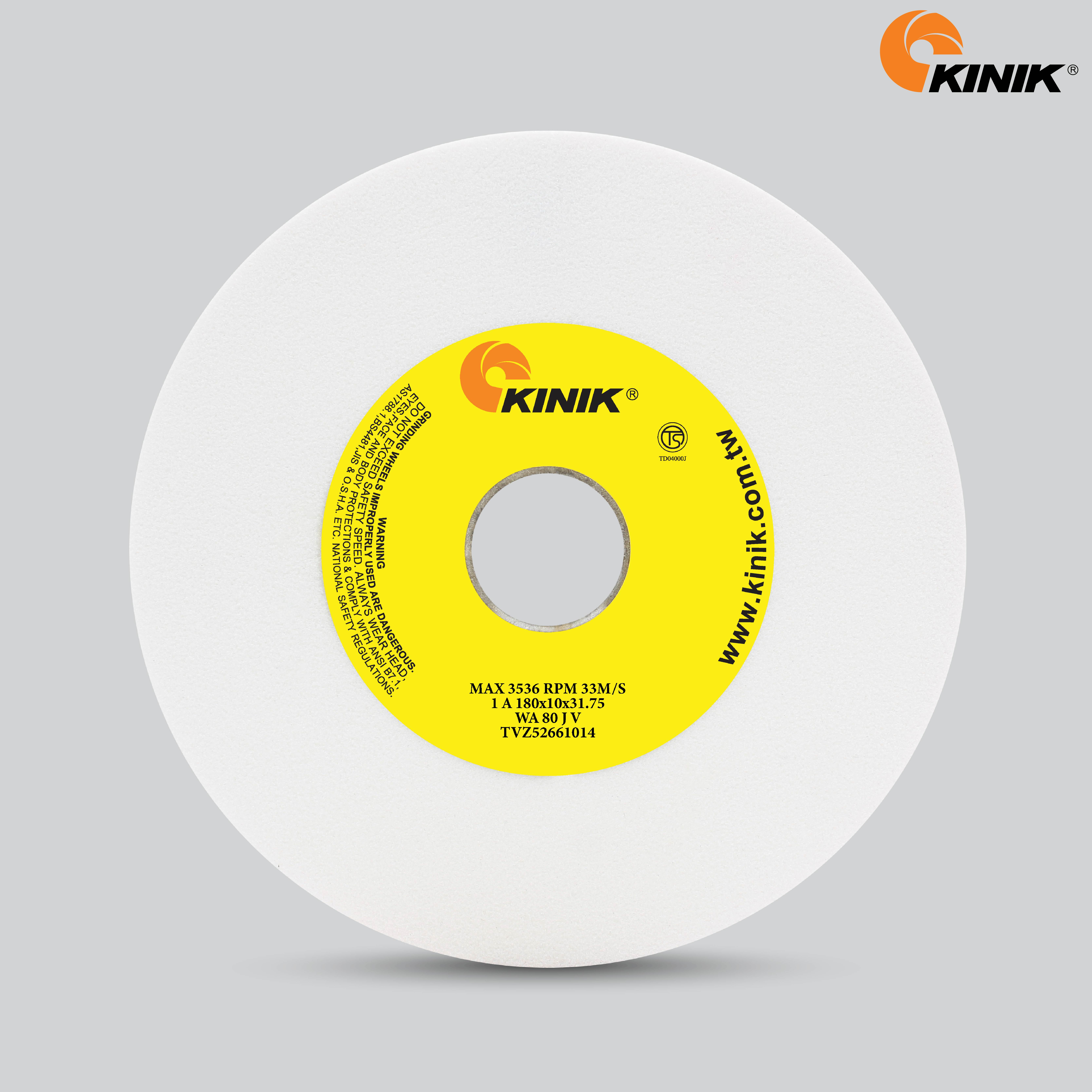หินเจียร KINIK WA80JV1A 180x10x31.75 mm.
