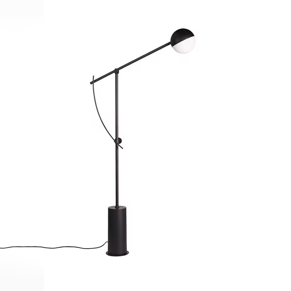 โคมไฟตกแต่งห้องนั่งเล่น Floor Lamp for Living Room Marble + Iron Black LED E27x1