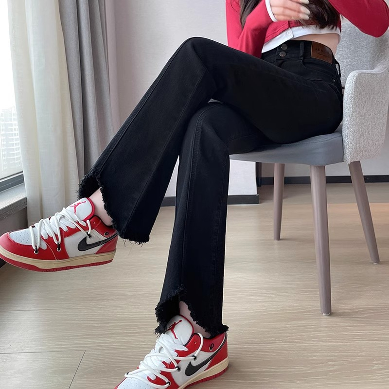 กางเกงยีนส์ ขาม้า เอวสูง รหัส Y004