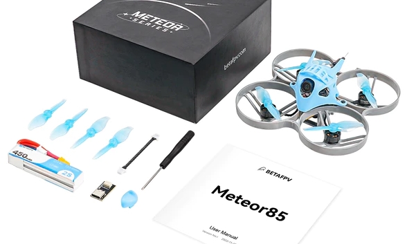 BETAFPV Meteor85 2022 Brushless Whoop Quadcopter โดรนใบพัดขนาด 2นิ้ว บินดี บินซิ่ง สู้ลมได้สบาย ในชุดมีแบตให้ และ อะไหล่
