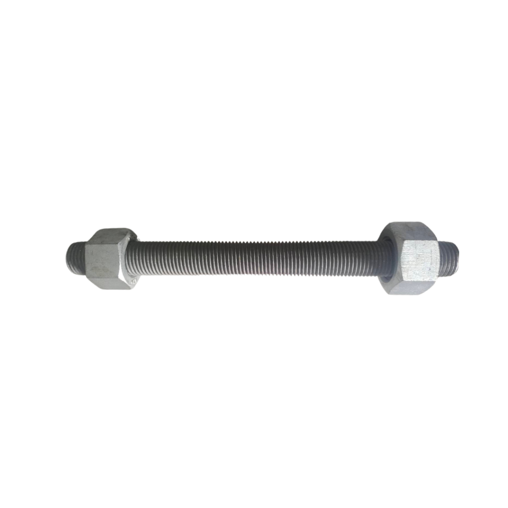Stud Rod 1-1/8" ยาว 300mm. ชุบกัลวาไนซ์ พร้อมน็อตตัวเมีย
