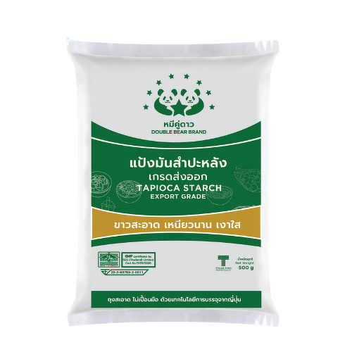 8852071050031 หมีคู่ดาว-แป้งมันสำปะหลัง/เขียว500ก.