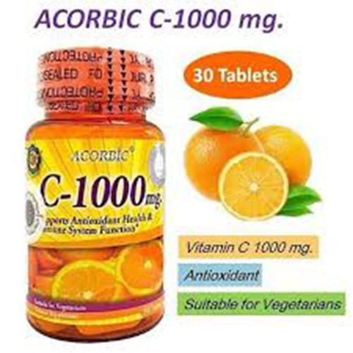 Acorbic vitamin c 1000mg Thailand 30 tablets