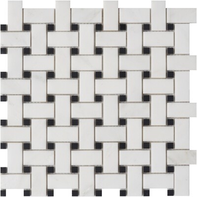 Strip Marble Tiles (White Black)