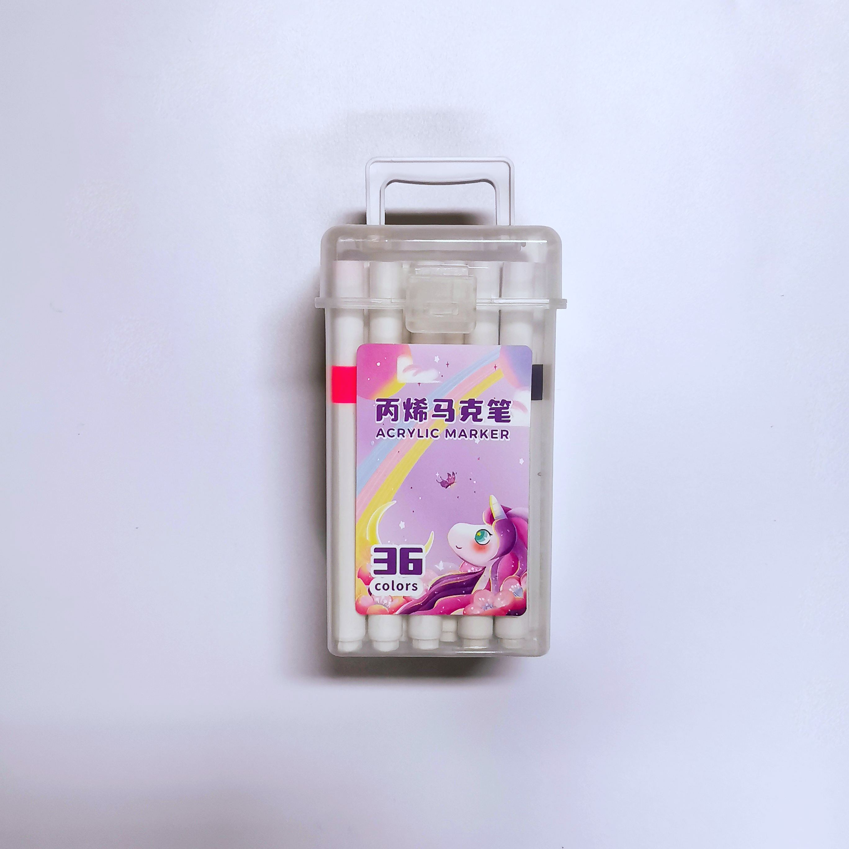 Acrylic Marker 36 Colors Box with Handle