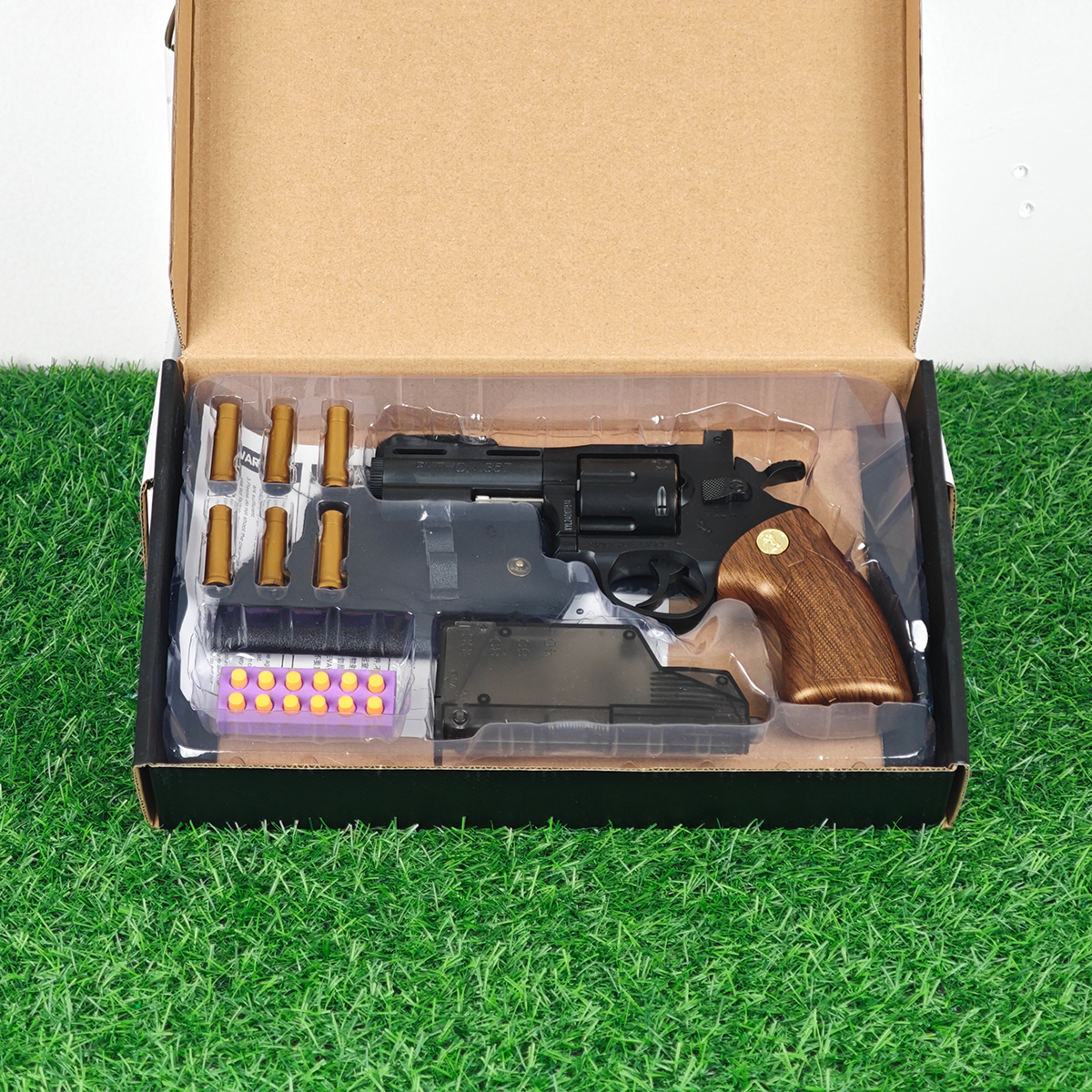 (45)Python357 ปืนเจลลูกโม่ แบบสั้น ของเล่น ยิงทีละนัด