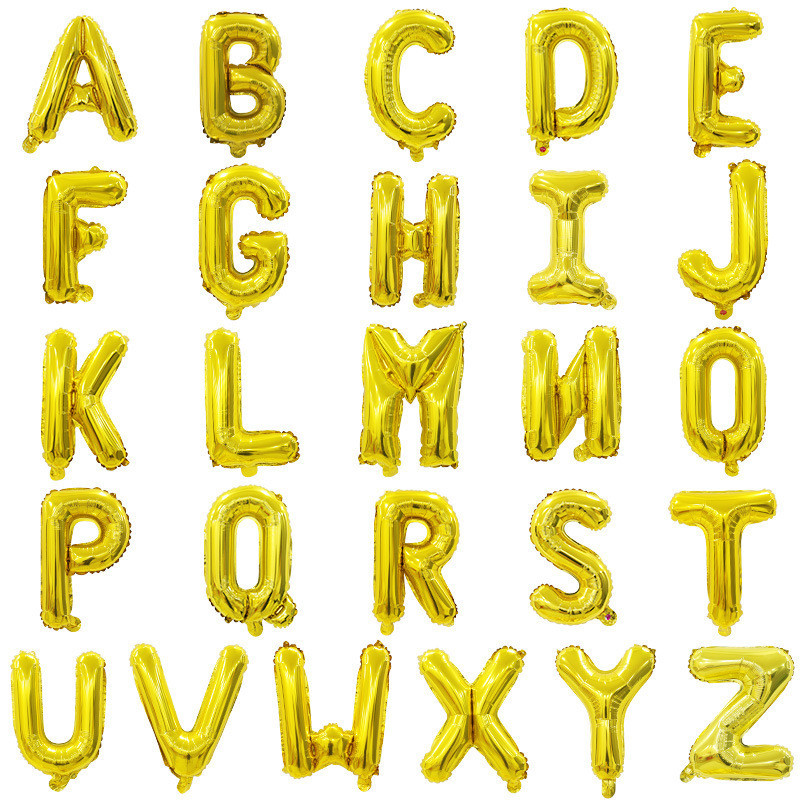 ลูกโป่งตัวอักษร ลูกโป่งวันเกิด ขนาด 16 นิ้ว พร้อมส่ง