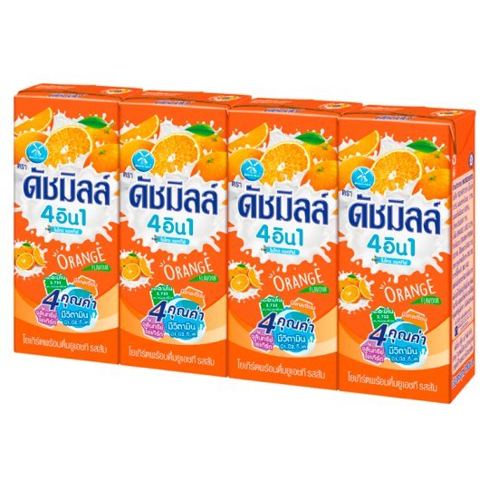 8851717049026 180ML ดัชมิลล์ ยูเอชที 4in1 ส้ม/ส้ม(แพค*4)