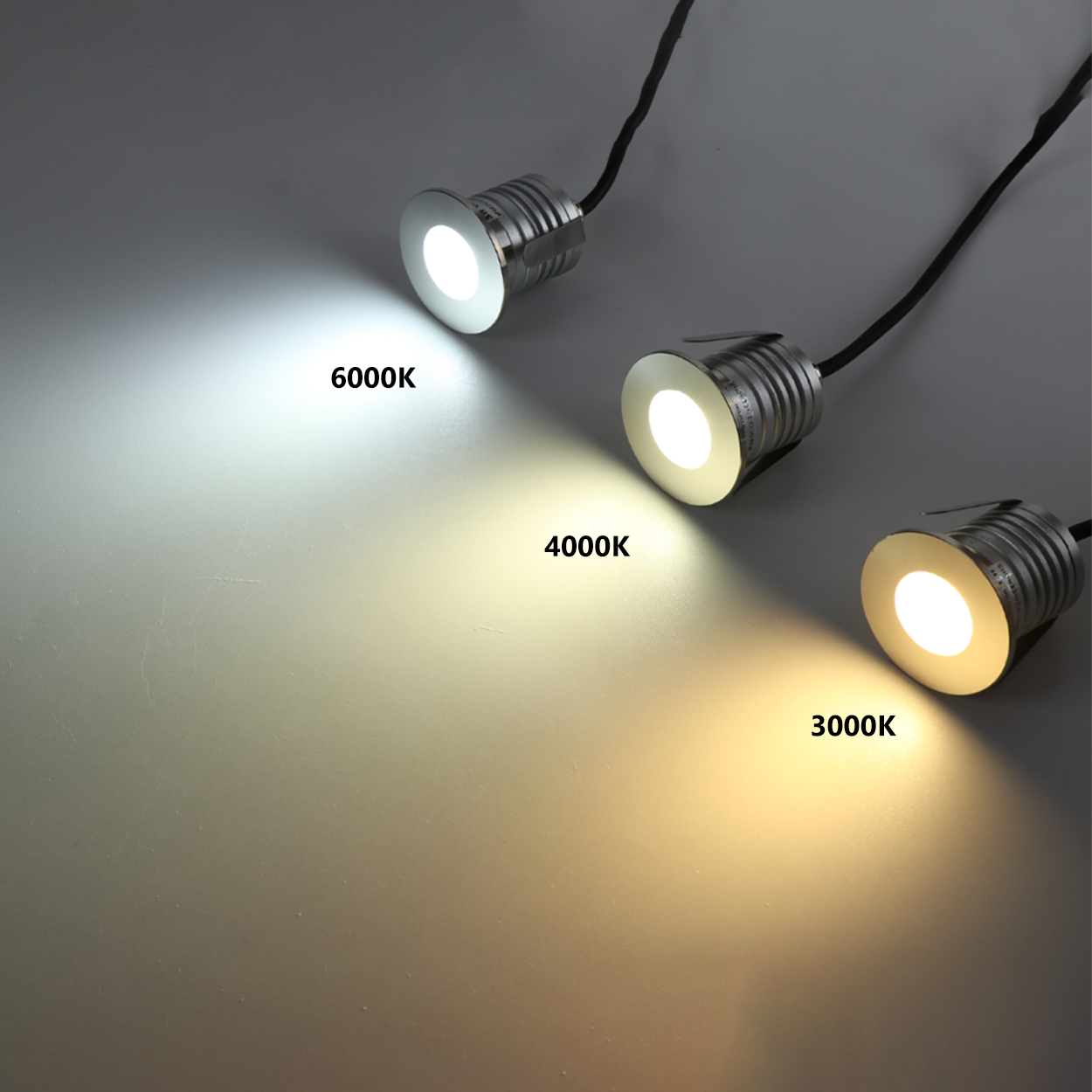 โคมไฟใต้น้ำ Underwater light Round 304 Stainless Steet + Aluminum lamp body LED 1*3W DC12-24V IP68