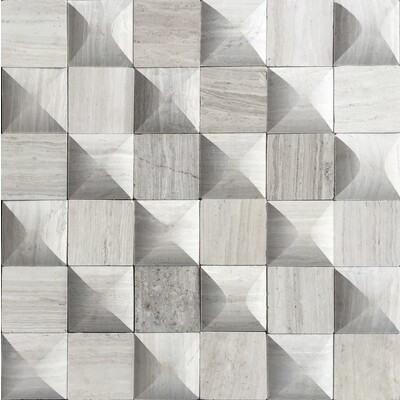 Marble Small Mosaic (Gray) โมเสคหินอ่อน สามมิติ
