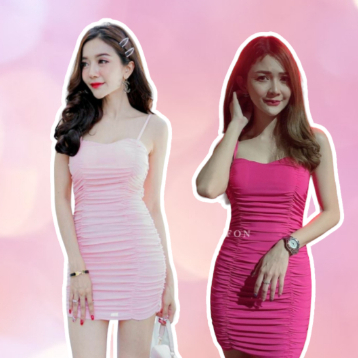 เดรสสายเดี่ยว ทรงเข้ารูปทรงเข้ารูป สุดเซ็กซี่ ชุดเดรสรัดรูป ชุดเดรสกระโปรงสั้น👗