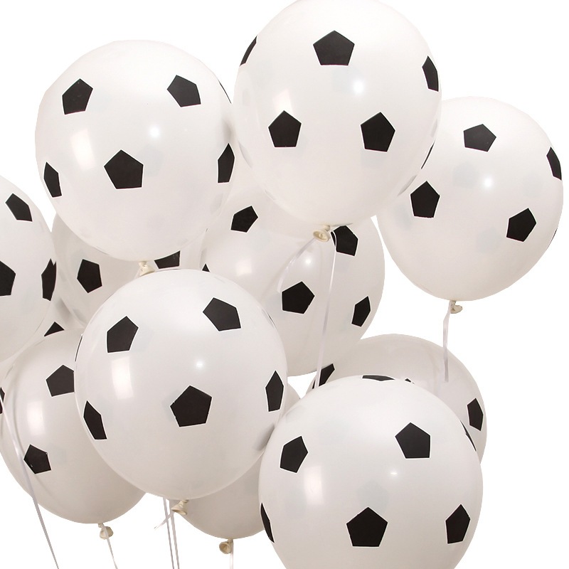 ลูกโป่ง ลายลูกบอล สีขาว ไซส์ 12 นิ้ว