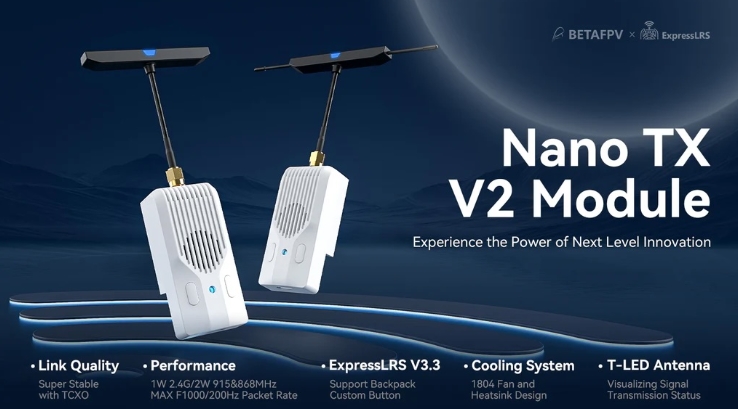BETAFPV ELRS Nano TX V2 Module - ELRS 2.4GHz