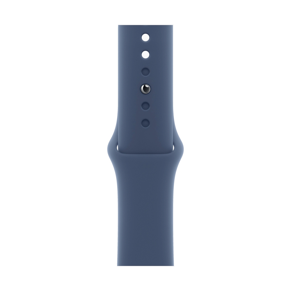 Apple Watch Series 10 GPS + Cellular 42mm Silver Aluminium Case with Denim Sport Band - S/M