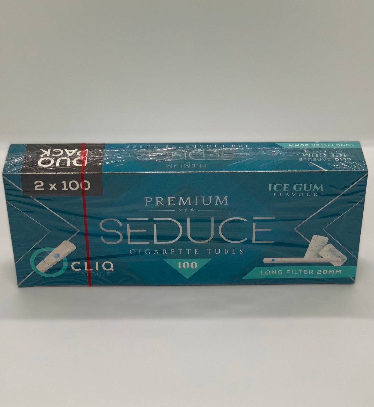 Seduced ก้นกรองบุหรี่ รุ่นเม็ดบีบเย็นหมากฝรั่ง 100 มวน ความยาว 20 มม.
