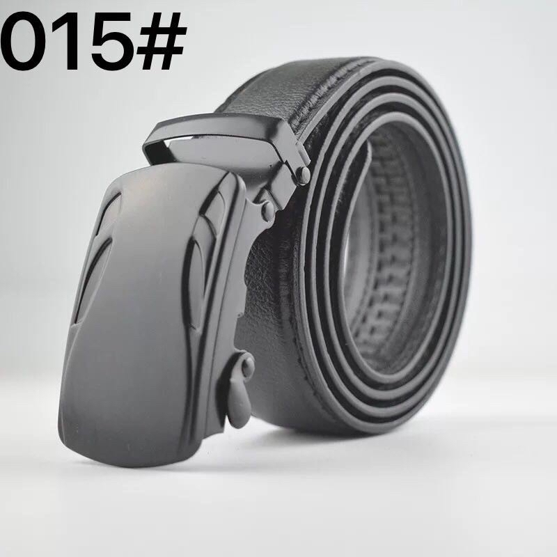 เข็มขัดผู้ชาย หนังPU หัวเข็มขัดอัตโนมัติ แฟชั่นคลาสสิกสีดำ