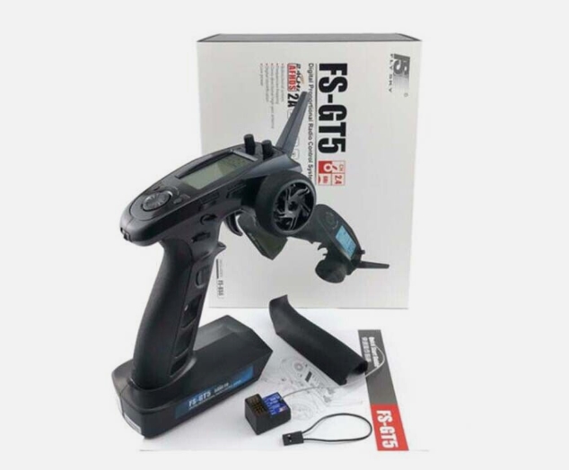 Flysky FS-GT5 2.4Ghz 6CH AFHDS RC Transmitter with FS-BS6 Receiver รีโมทสำหรับรถบังคับ และ เรือ บังคับ รีโมท พร้อมรีซีฟ