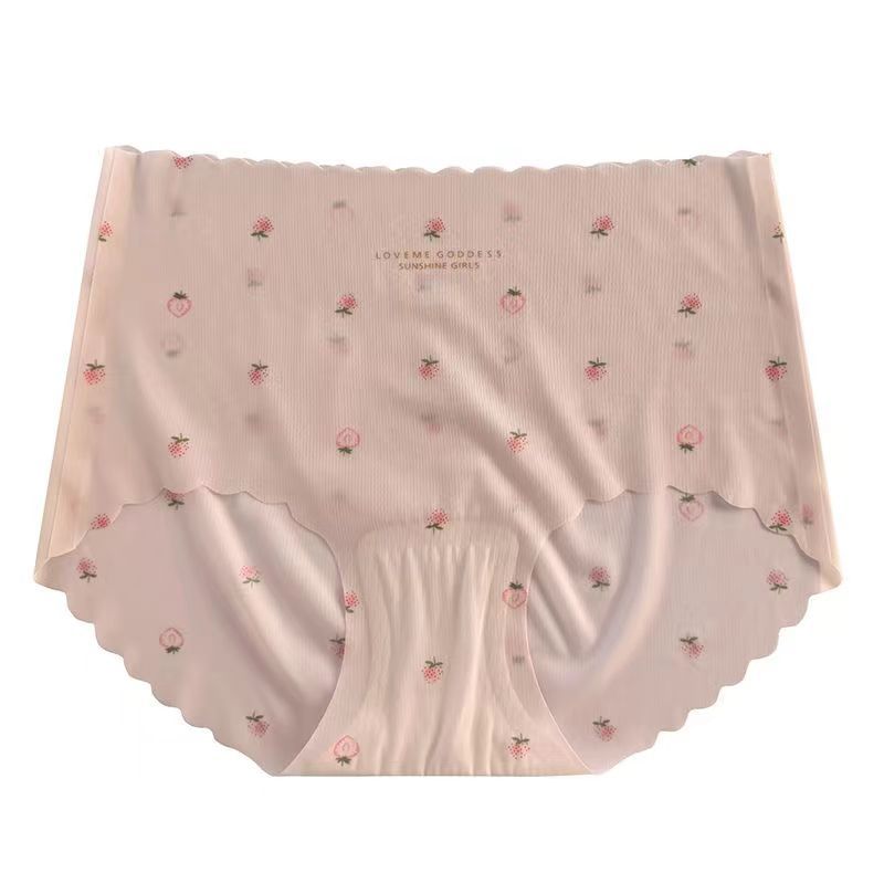 กางเกงใน ไร้ขอบ สีชมพู ลายสตอเบอรี่ Z47