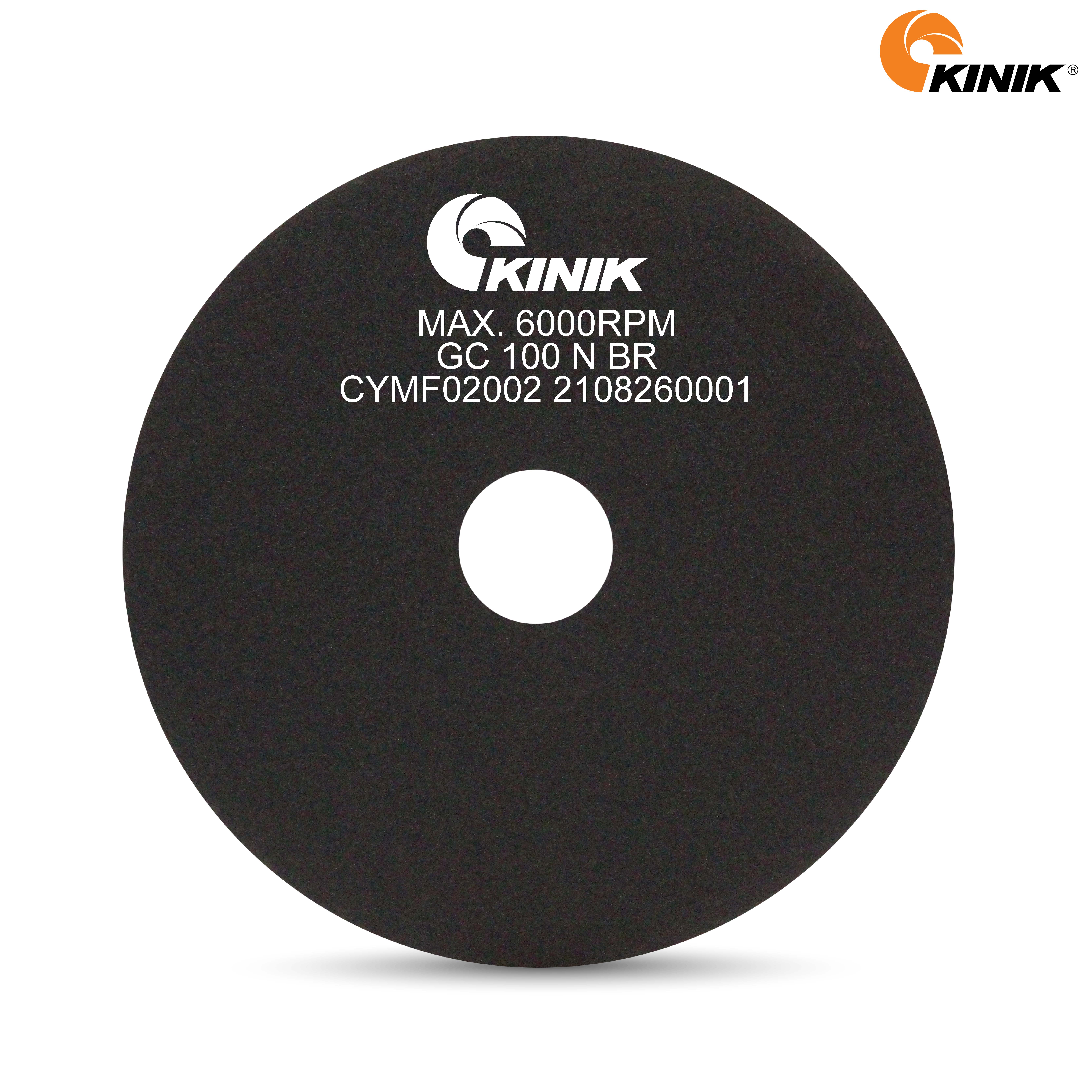 แผ่นตัดบาง KINIK GC100NBR30 180x0.5x31.75 mm.