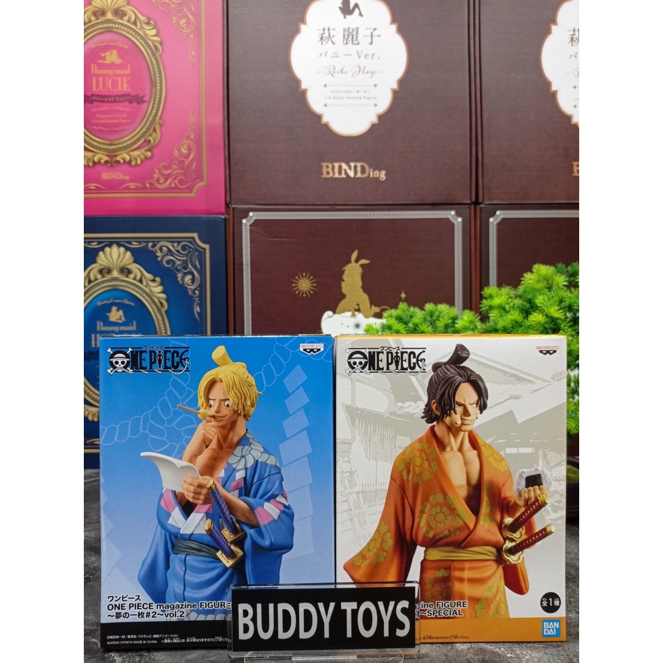 [ Figure แท้ ] Lot JP #แมวทอง One Piece - Magazine Figure Portgas.D.ACE & SABO คู่ [ Banpresto ]