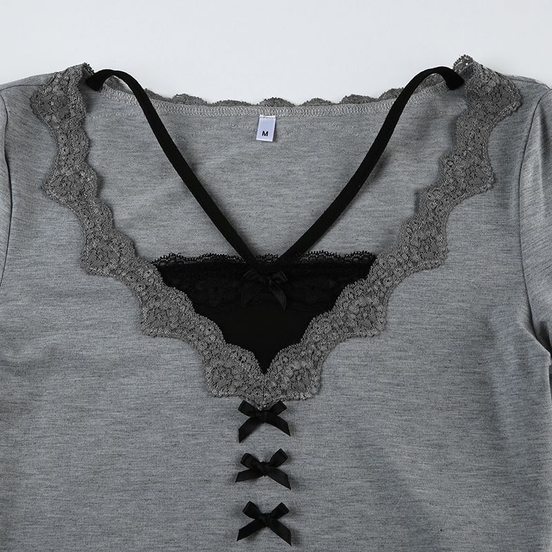 เสื้อครอป สไตล์เกาหลี รุ่นแขนยาว รหัส CN2745