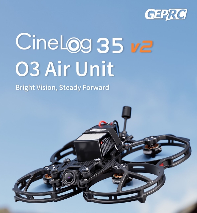 GEPRC CineLog35 V2 4-6S HD O3 , Walksnail HD , Analog FPV Drone Cinewhoop แบกกล้อง gopro ได้ ในชุดไม่มีรีซีฟ