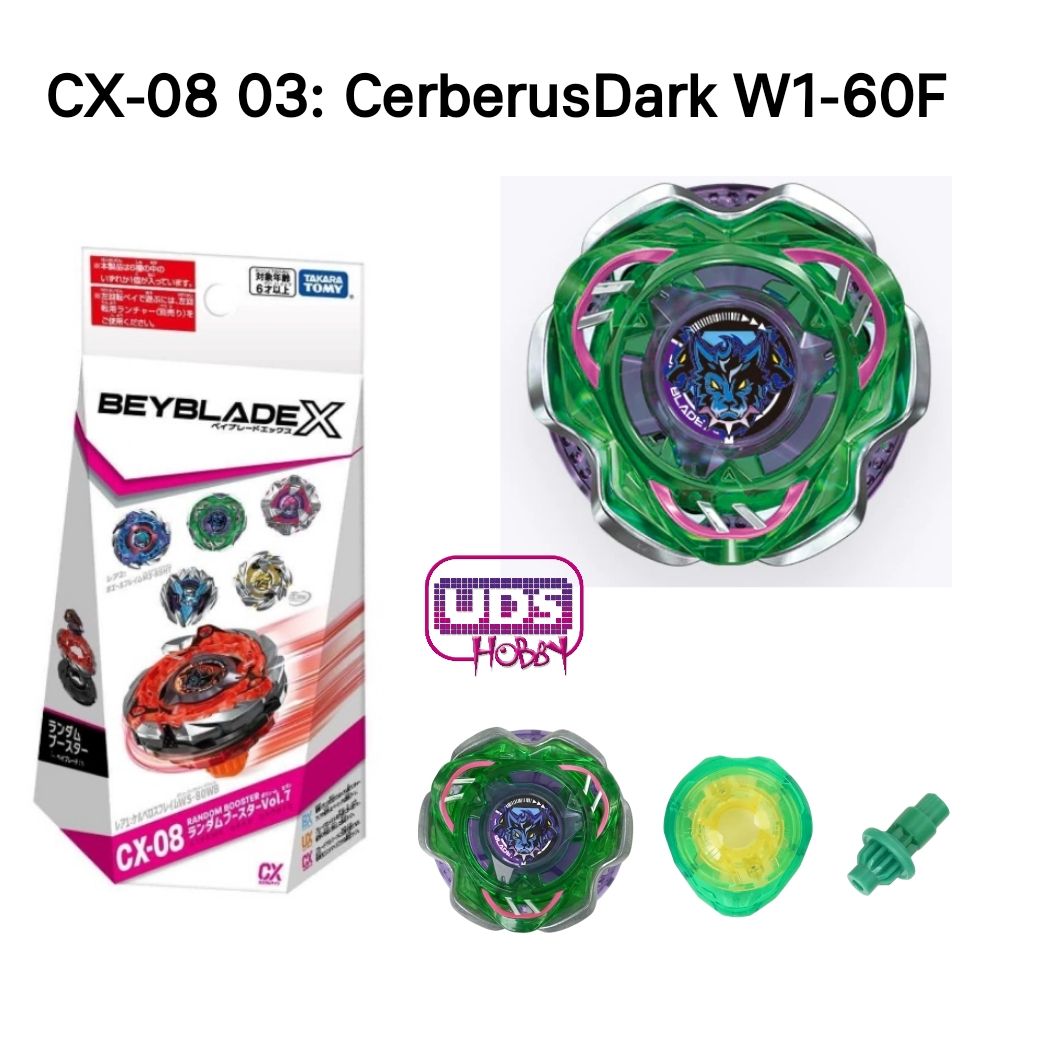 Takara Tomy ของแท้!! Beyblade X CX-08 CerberusFlame Select Booster Vol 7 [เลือกตัว]