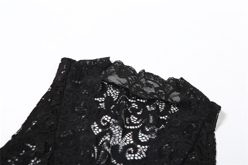 ชุดจั๊มขาสั้น ลูกไม้ เซ็กซี่ ซีทรู รหัส CN43924