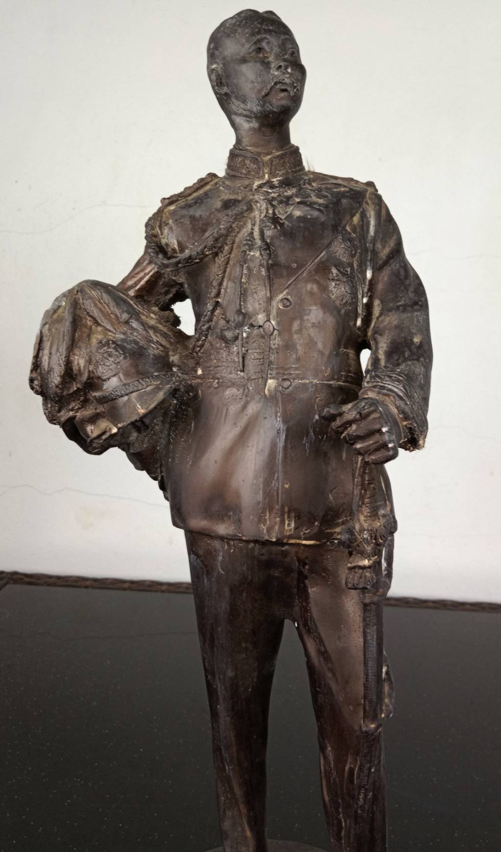 546.พระบรมรูปหล่อในหลวงรัชกาลที่5 พระบาทสมเด็จพระปรมินทรมหาจุฬาลงกรณ์ พระจุลจอมเกล้าเจ้าอยู่หัว ประทับยืน ฐานกลม