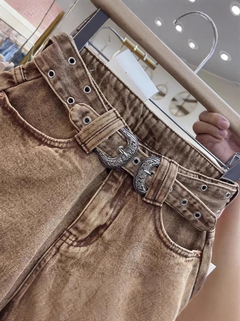 กางเกงขาสั้น คาวบอย ทรงเอวสูง KT6101 พร้อมส่งในไทย