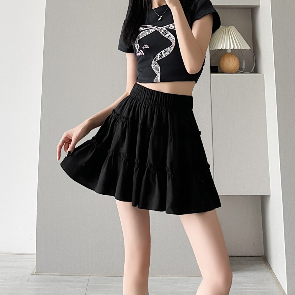 กระโปรงมินิแต่งระบาย กระโปรงน่ารัก รหัส JB4206