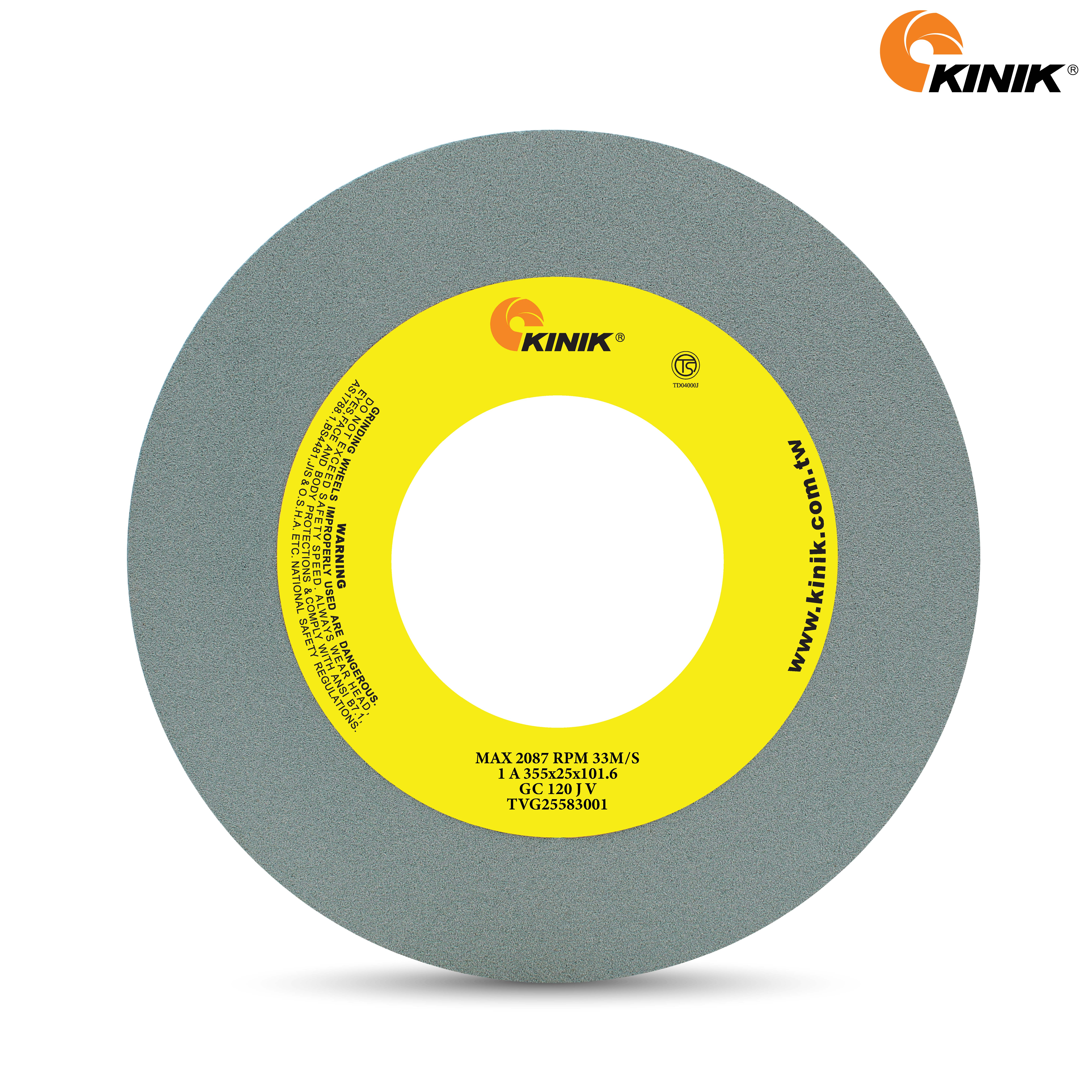 หินเจียร KINIK GC120JV1A 355x25x101.6 mm.