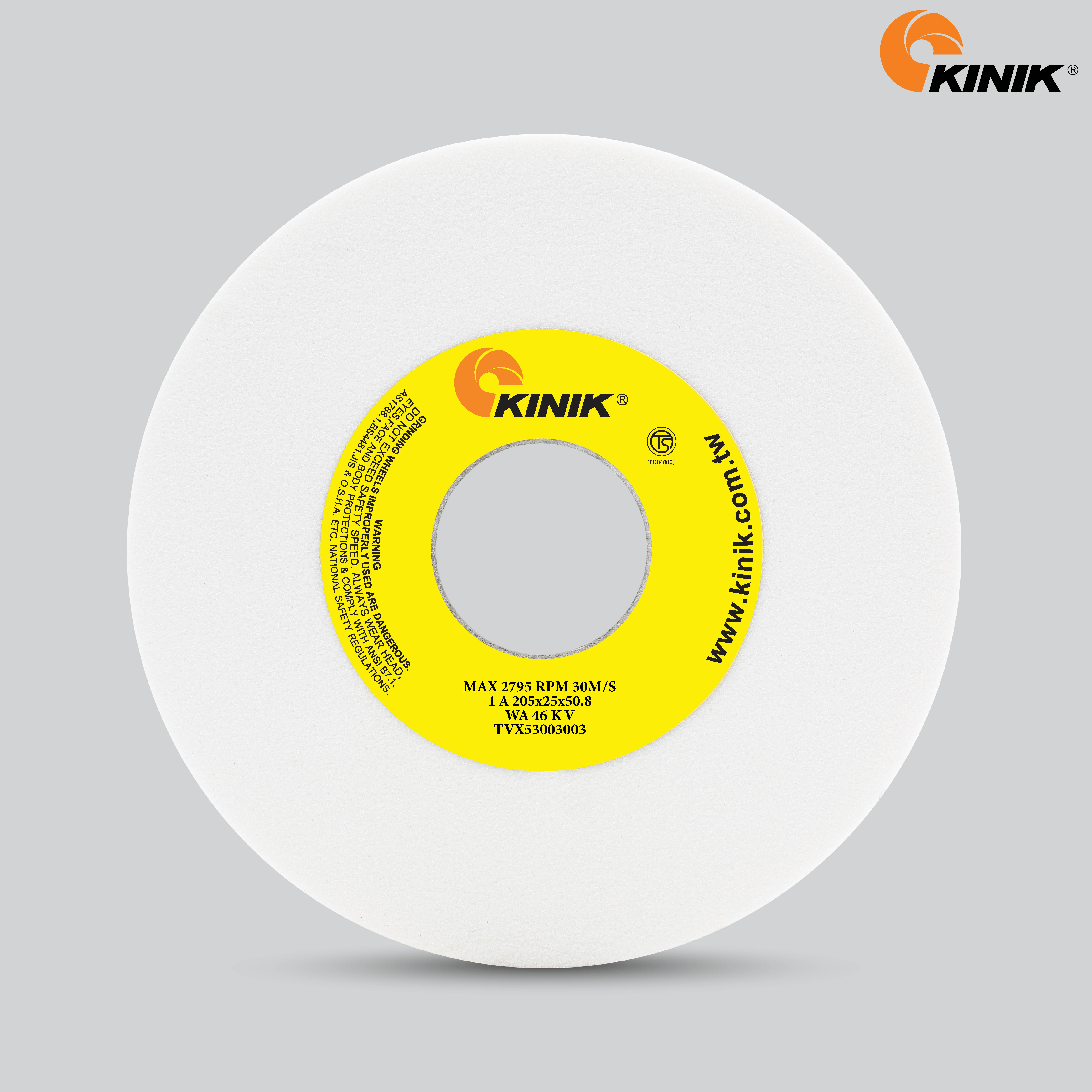 หินเจียร KINIK WA46KV1A 205x25x50.8 mm.