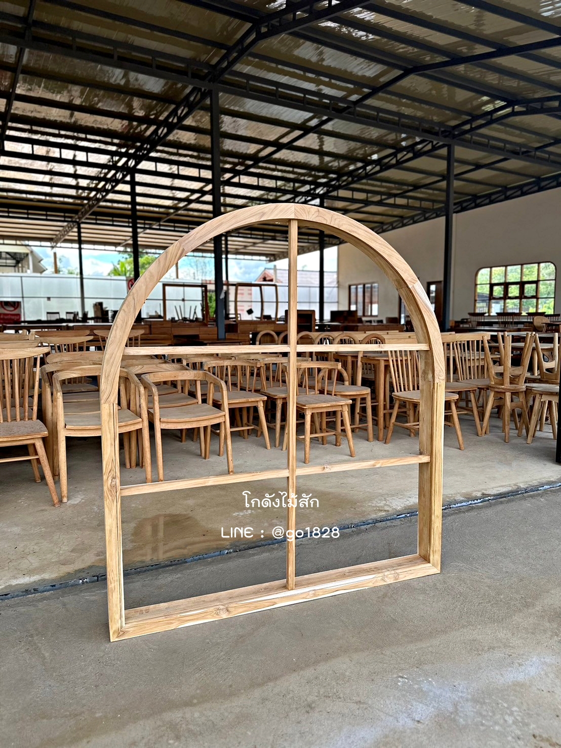 วงกบหน้าต่างหัวโค้ง6ช่อง 135*150ซม.
