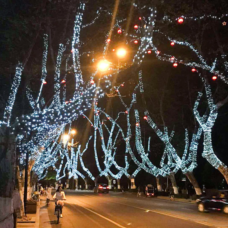 ไฟ LED ไฟตกแต่ง ไฟปีใหม่ ยาว 8-10 M ปรับกระพริบได้ เเบบเสียบปลั้ก