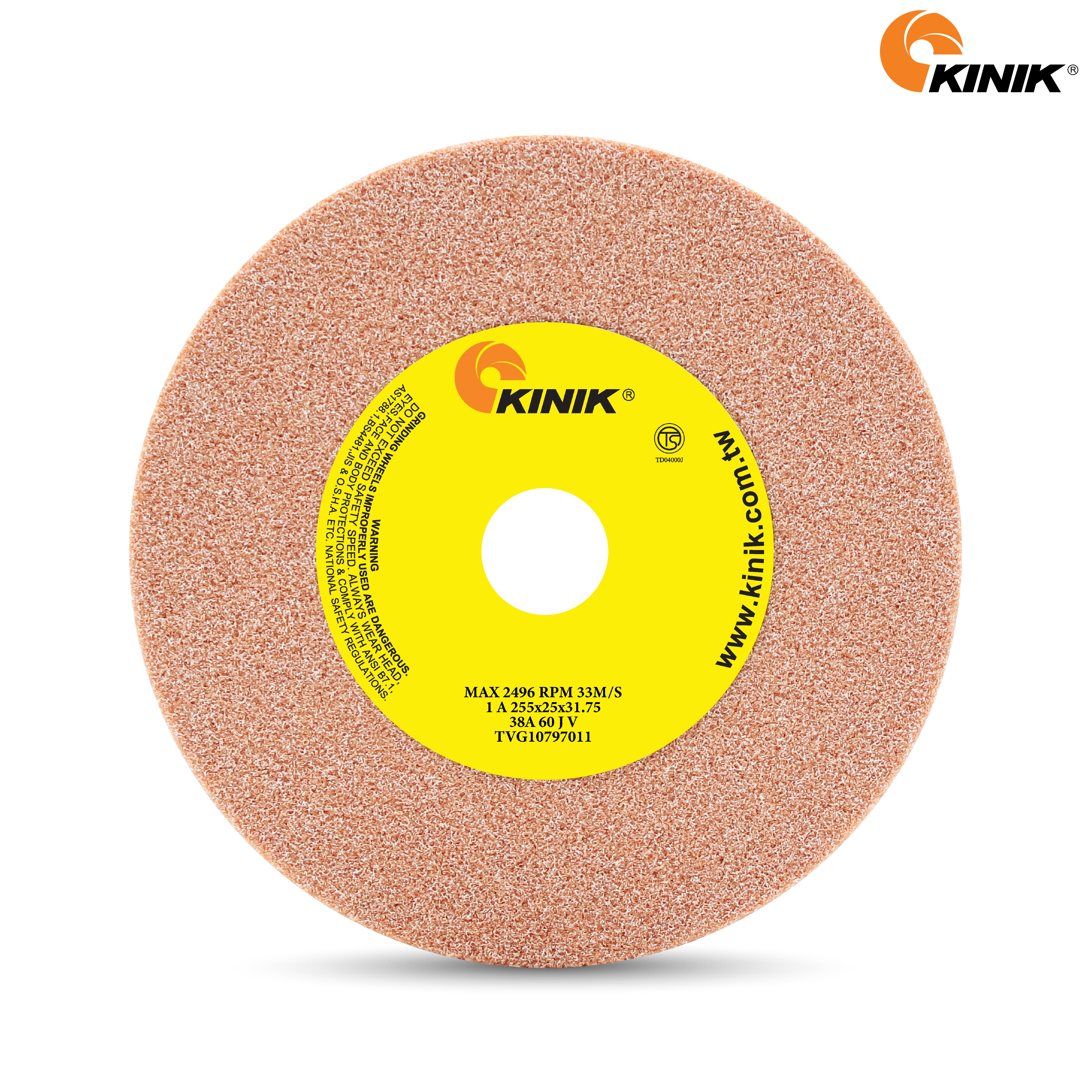 หินเจียร KINIK 38A60JV1A 255x25x25.4 mm.