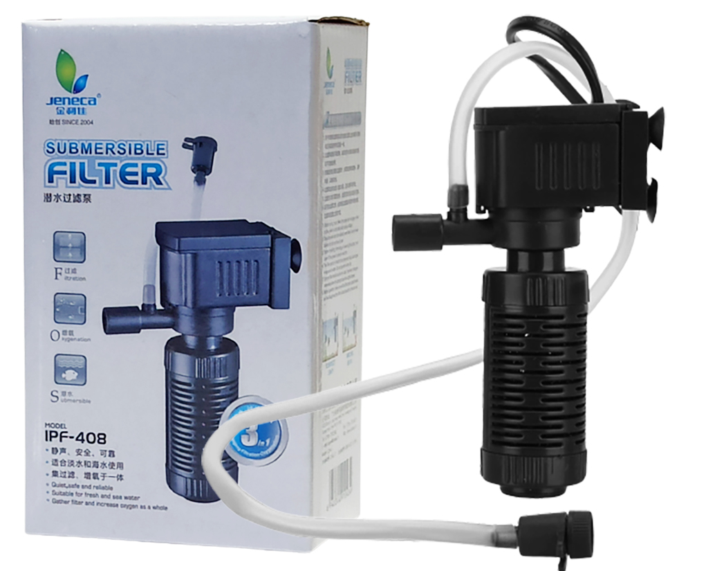 JENECA IPF-408(ปั๊มน้ำพร้อมกระบอกกรองขนาดจิ๋ว เหมาะสำหรับตู้ปลา และอ่างเลี้ยงปลาขนาดเล็ก กรองน้ำได้ใสสะอาด หมุนเวียนน้ำ)
