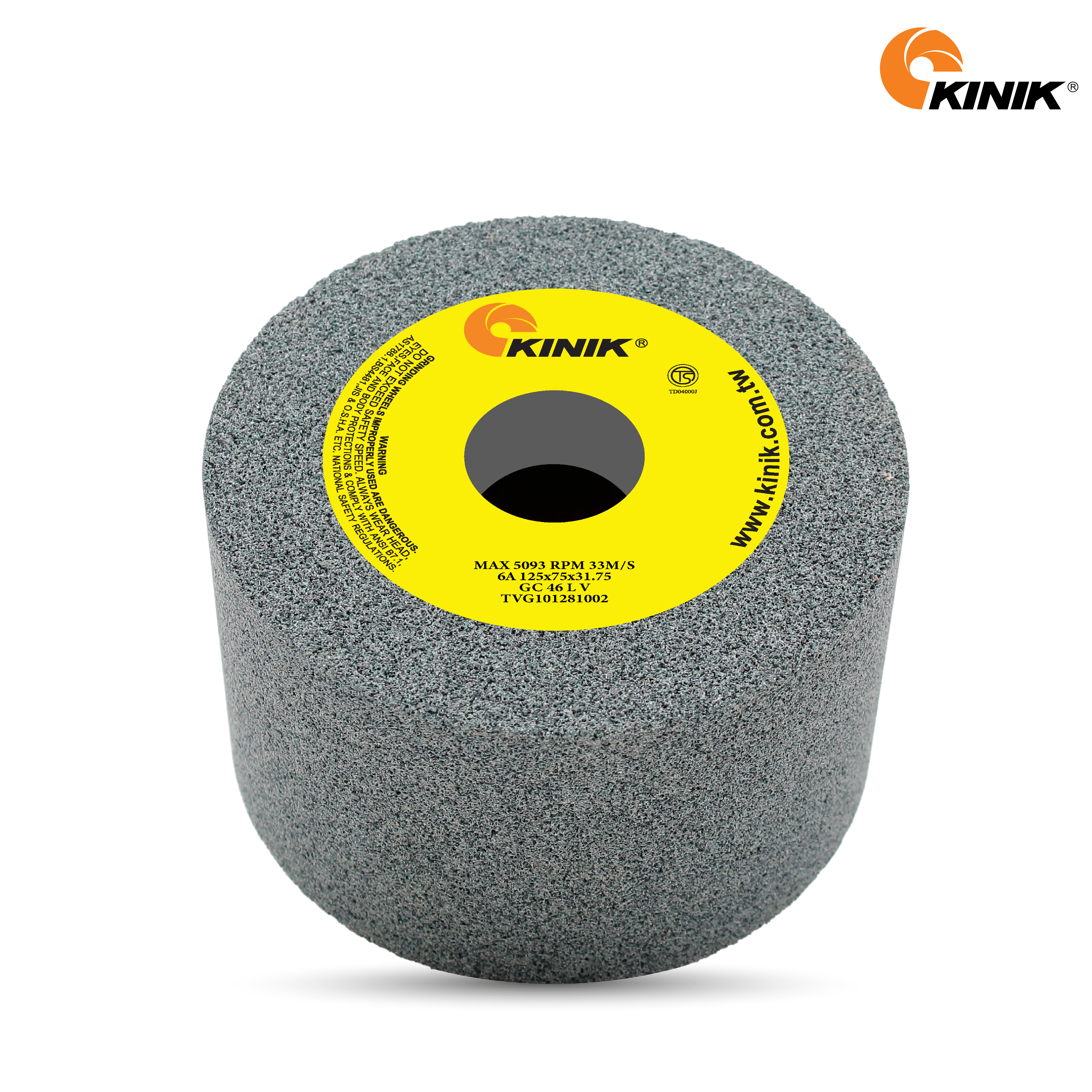 หินถ้วยตรง KINIK GC46LV6A 125x75x31.75 mm.