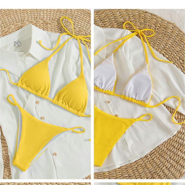 ชุดว่ายน้ำ เซท 2 ชิ้น สไตล์เกาหลี สีพาสเทล