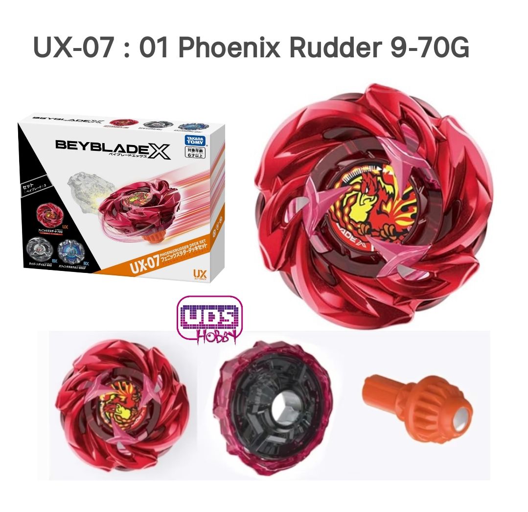 BeybladeX UX-07 Phoenix Rudder Deck Set [แบบเลือกตัว] แยกจากกล่อง ของแท้