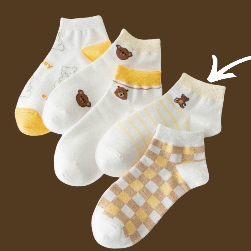 ถุงเท้าข้อสั้น ลายน่ารักๆ 1 คู่ ถุงเท้าแฟชั่น ผู้หญิงผู้ชายใส่ได้ ผ้านิ่มใส่สบาย