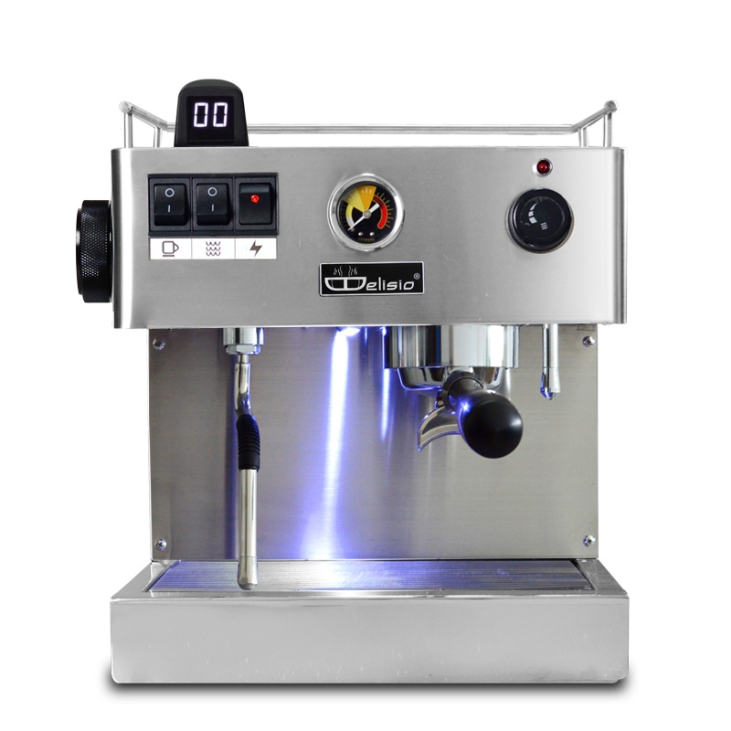 เครื่องชงกาแฟเอสเปรสโซ่ 2500W : หม้อต้มคู่ระบบทองเหลือง : พร้อมสูตรเปิดร้านกาแฟ