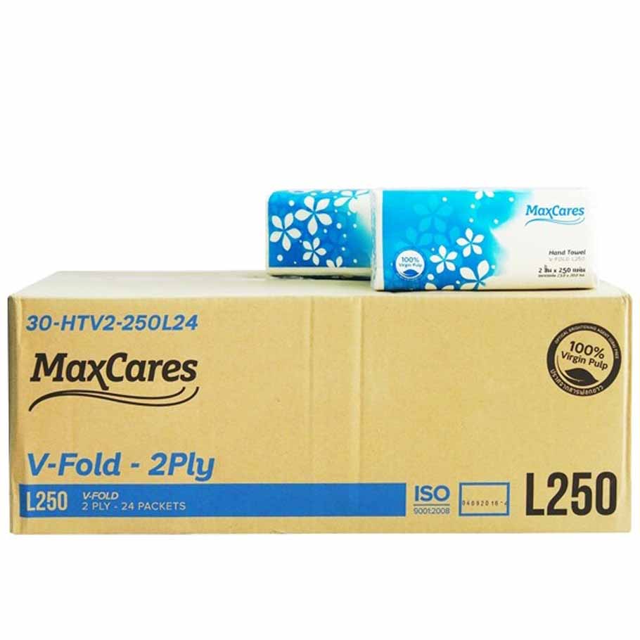 กระดาษเช็ดมือ MaxCares V-FOLD L250