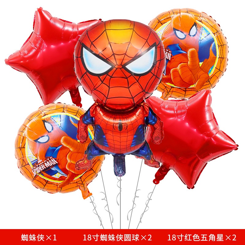 ลูกโป่ง ลายการ์ตูน ซุปเปอร์ฮีโร่ งานวันเกิด งานปาร์ตี้ 5 ชิ้น / 1เเพ็ค