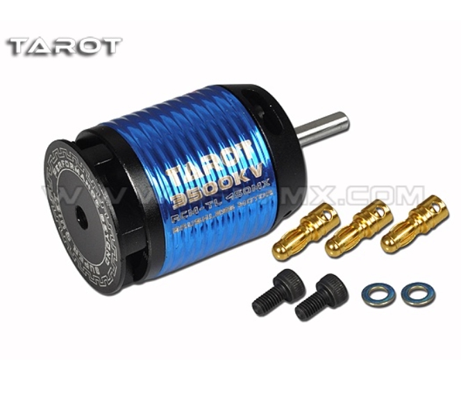 TAROT 450MX มอเตอร์ สำหรับฮอไฟฟ้า 450 มีให้เลือก 1700KV 6S / 1700KV 3S แกนมอเตอร์ 3.5mm