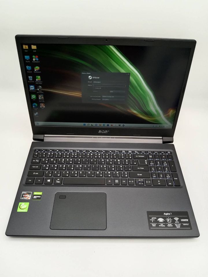 NOTEBOOK (โน้ตบุ๊ค) ACER ASPIRE 7 A715-42G-R4BX (Ryzen 5 5500UX) ประกันศูนย์ 28/2/2025