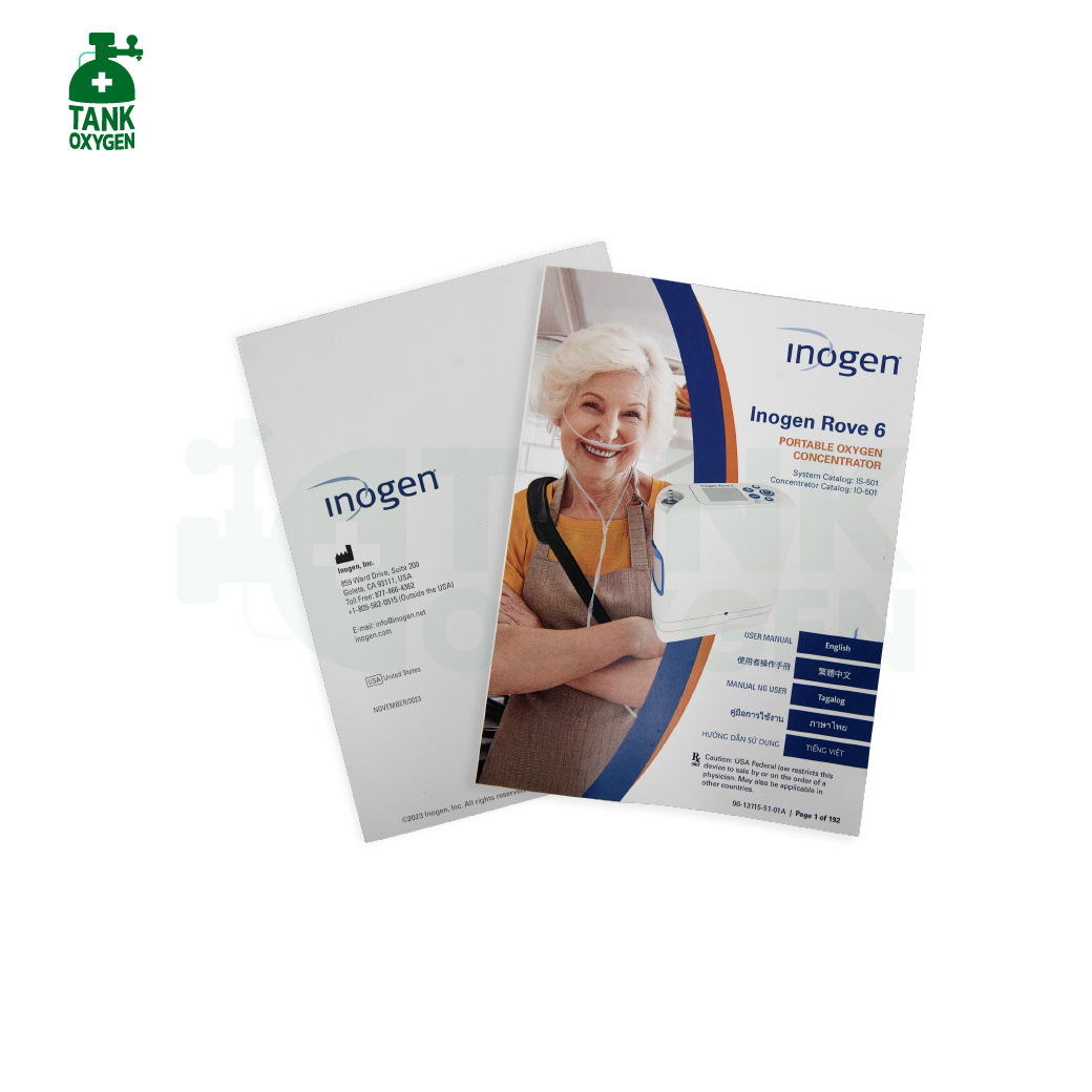 เครื่องผลิตออกซิเจน พกพา Inogen Rove 6 - แบรนด์อเมริกา (สามารถใช้งานบนเครื่องบินได้) - รับประกันนาน 3 ปี